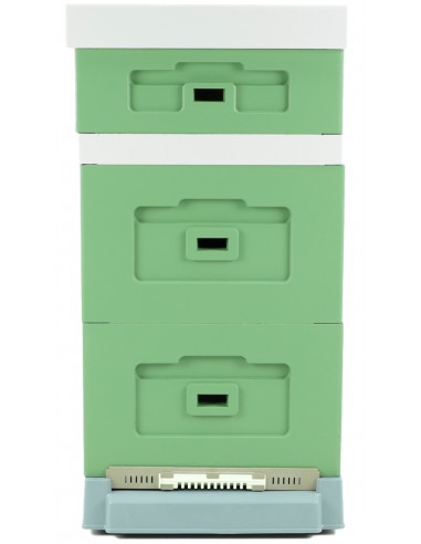 Ul wielkopolski z dennicą wysoką higieniczną plastikową, malowany (zielony - seledynowy)