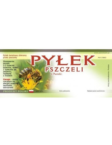 Etykieta na pyłek pszczeli – 50 szt.