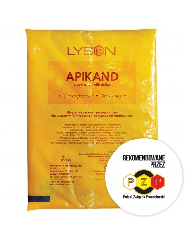 Apikand z pyłkiem - ciasto - opakowanie zbiorcze 20x1kg | 10,86 zł/kg
